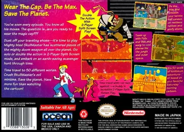 Mighty Max (USA) (Beta) box cover back